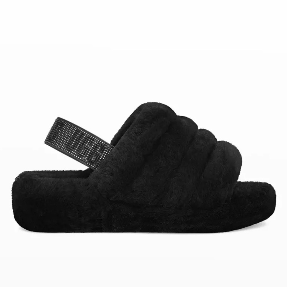 CLEARANCE!! NEW UGG Fluff Yeah Bling Slingback Shearling Slippers Sz7